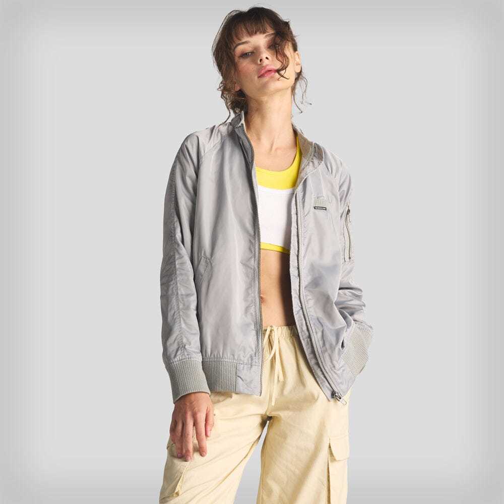 Women's Satin Bomber Jacket